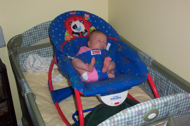 Sarah in bassinet